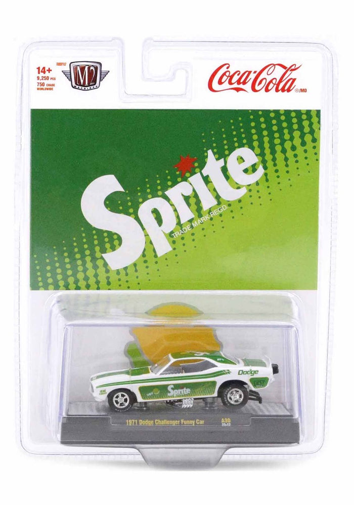 1971 Dodge Challenger Sprite M2 Machines 1:64 Scale Coca-Cola A30