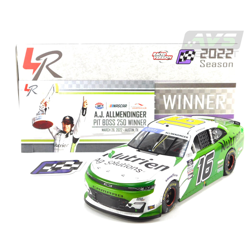 *Pre-Owned* AJ Allmendinger 2022 Nutrien AG Solutions COTA Win 1:24 Nascar Diecast