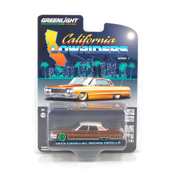 Green Machine California Lowriders 63050E 1973 Cadillac Sedan deVille 1:64 Diecast