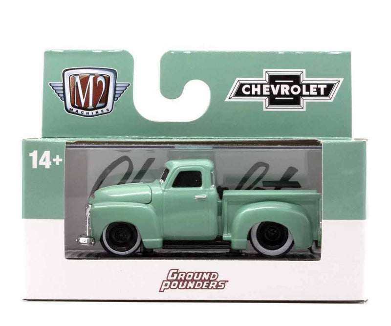 1953 Chevrolet 3100 Truck M2 Machines 1:64 Scale Ground Pounders Release 28