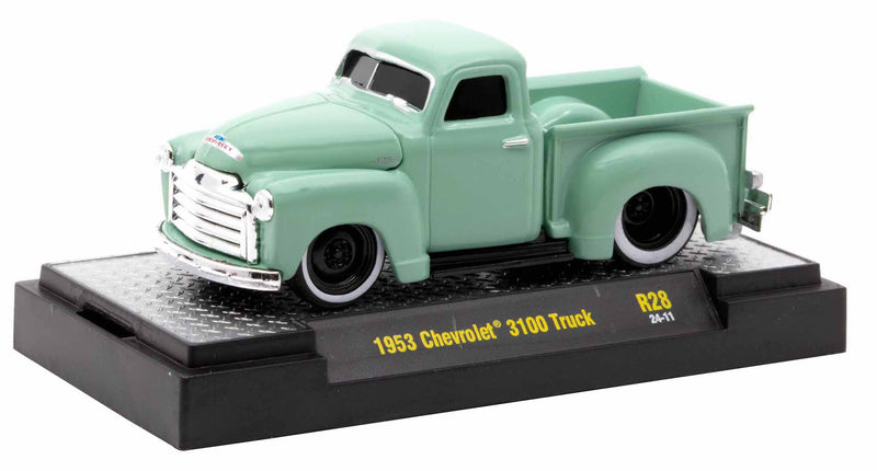 1953 Chevrolet 3100 Truck M2 Machines 1:64 Scale Ground Pounders Release 28