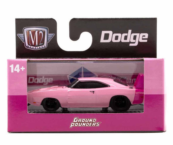 1969 Dodge Charger Daytona M2 Machines 1:64 Scale Ground Pounders Release 28