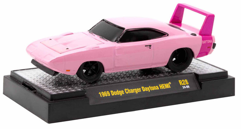 1969 Dodge Charger Daytona M2 Machines 1:64 Scale Ground Pounders Release 28