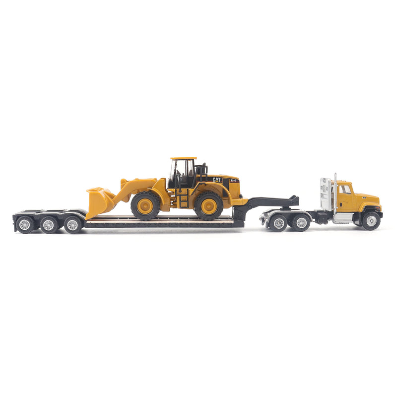 Caterpillar CT681 Day Cab With Lowboy and 950G 1:87 Scale Diecast 84418