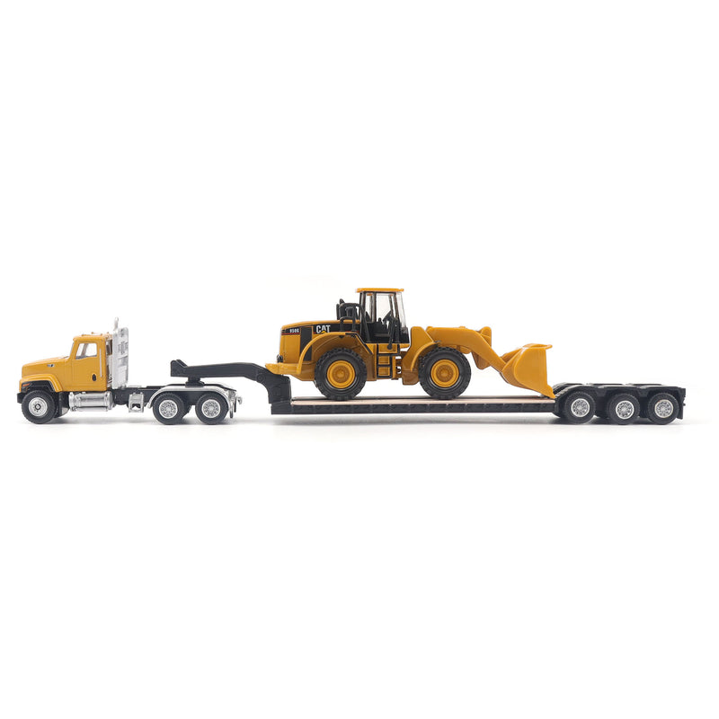 Caterpillar CT681 Day Cab With Lowboy and 950G 1:87 Scale Diecast 84418