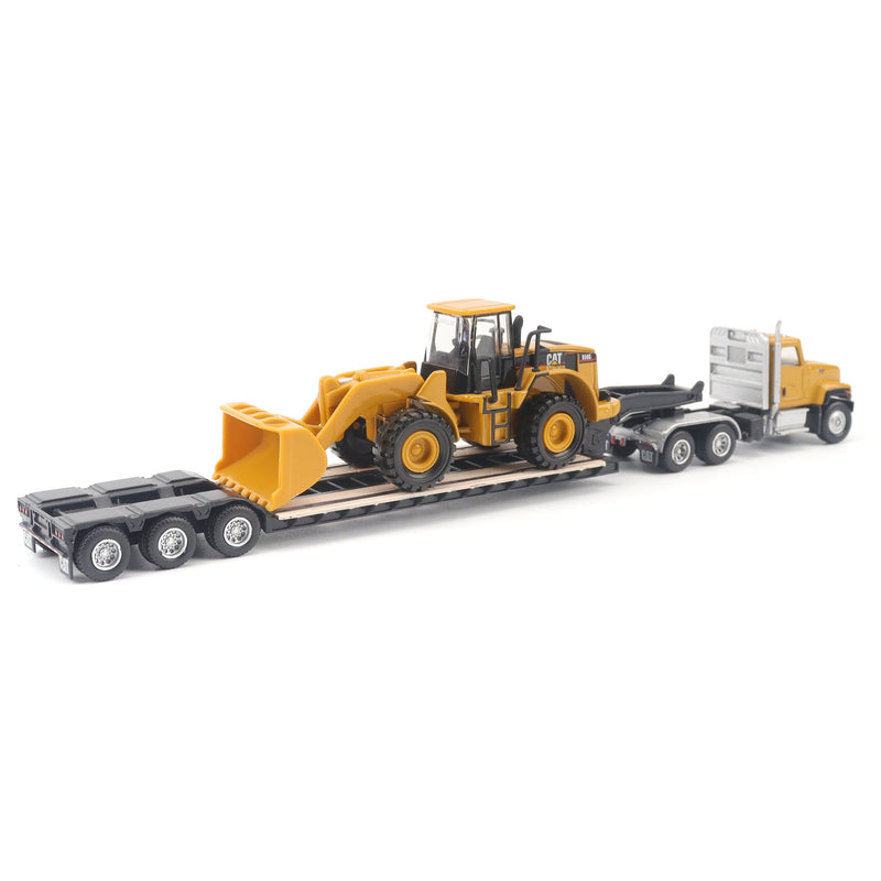 Caterpillar CT681 Day Cab With Lowboy and 950G 1:87 Scale Diecast 84418