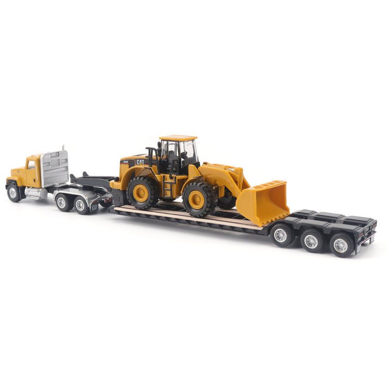 Caterpillar CT681 Day Cab With Lowboy and 950G 1:87 Scale Diecast 84418