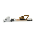 Caterpillar Peterbilt 579 With Lowboy and 315C Excavator 1:87 Scale Diecast 84423