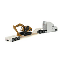 Caterpillar Peterbilt 579 With Lowboy and 315C Excavator 1:87 Scale Diecast 84423