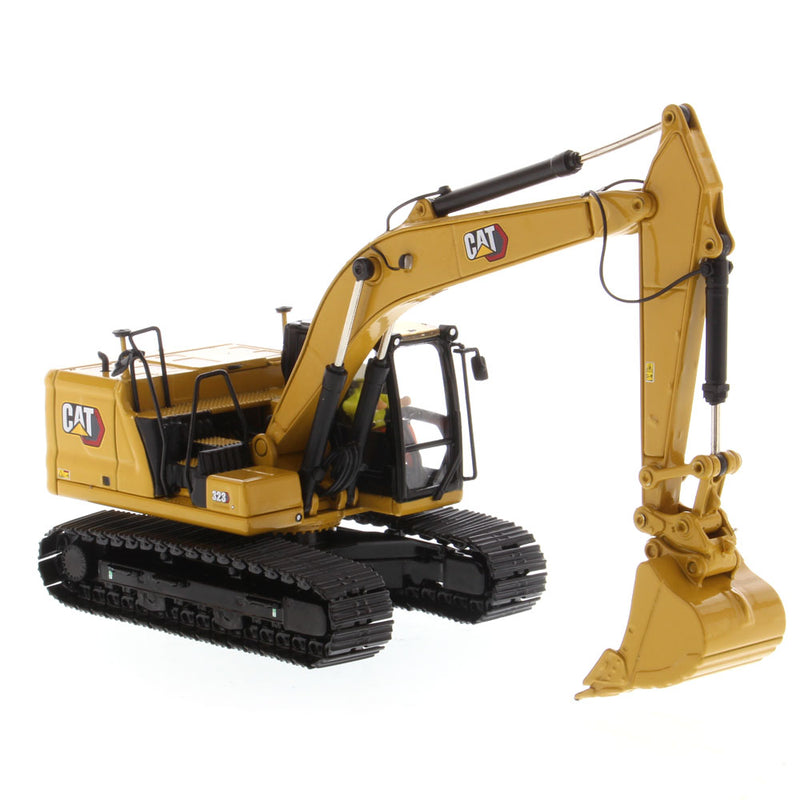 Caterpillar 323 Hydraulic Excavator with Work Tools 1:50 Scale Diecast 85657