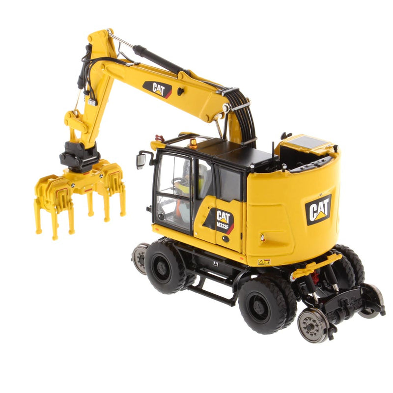 Caterpillar M323F Railroad Wheeled Excavator 1:50 Scale Diecast 85661