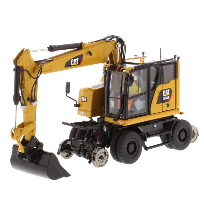 Caterpillar M323F Railroad Wheeled Excavator 1:50 Scale Diecast 85662