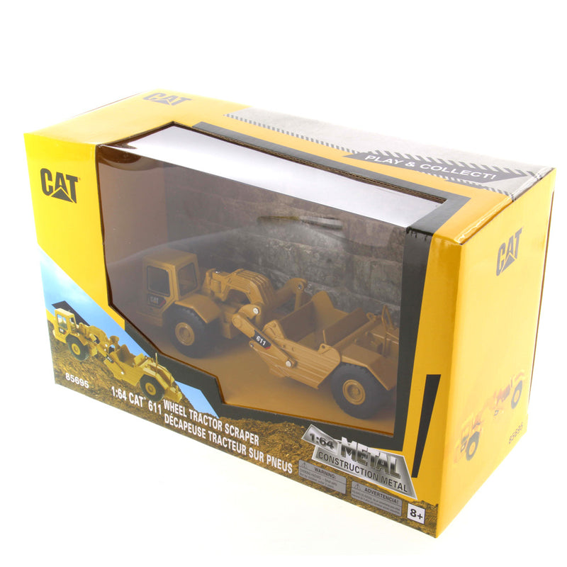 Caterpillar Wheel Tractor 611 Scraper 1:64 Scale Diecast 85695