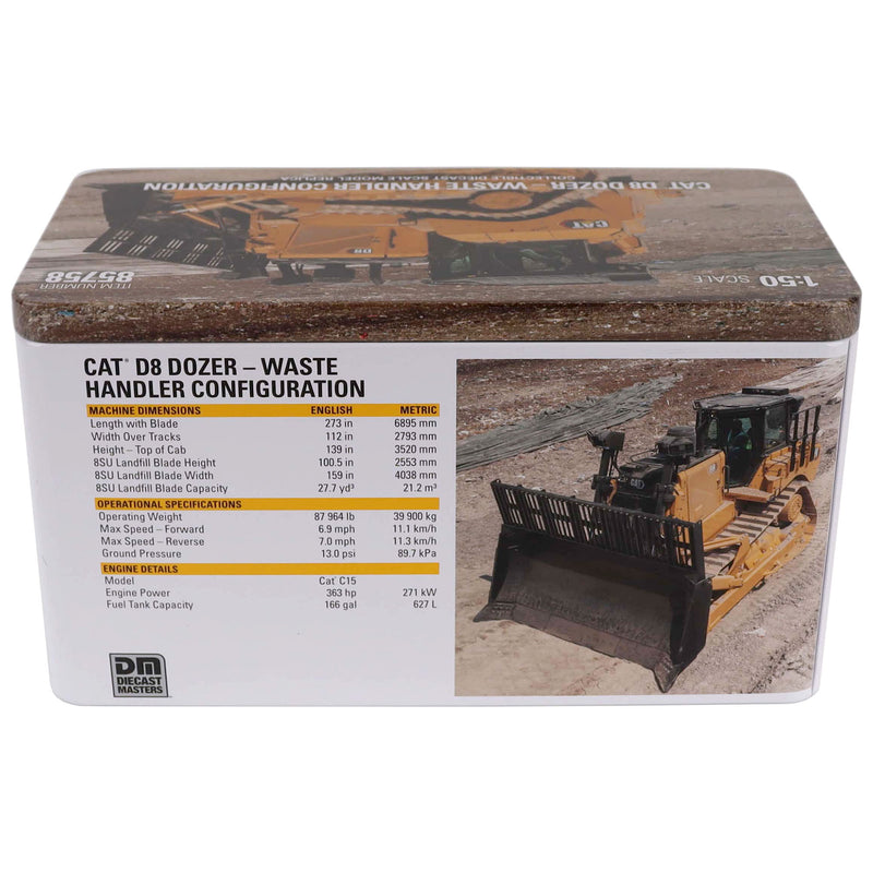 Caterpillar D8 Waste Handler Track Type Tractor 1:50 Scale Diecast 85758