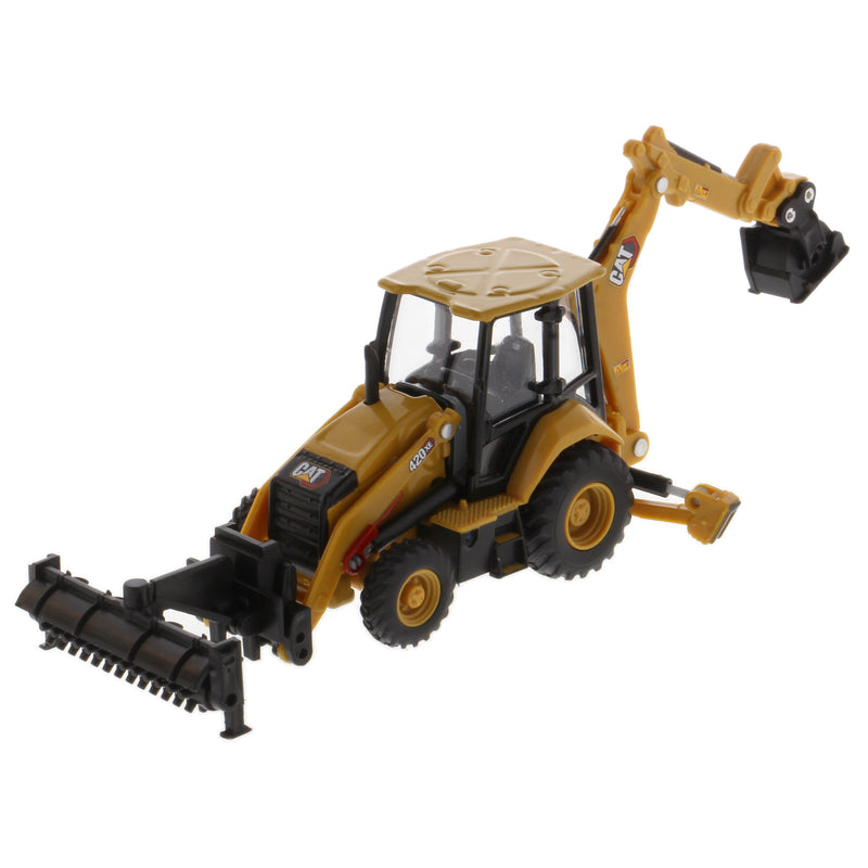 Caterpillar 420 XE Backhoe Loader with Worktools 1:64 Scale Diecast 85765