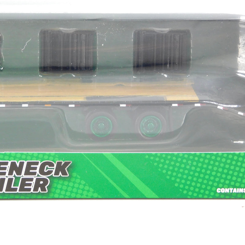 Green Machine Hobby Exclusive 30390 Gooseneck Trailer Black 1:64 Scale Diecast