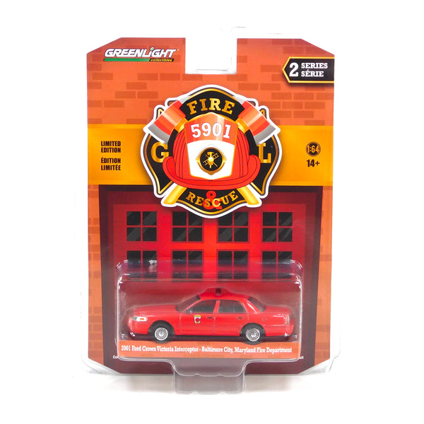Fire & Rescue 67020E 2001 Ford Crown Victoria Baltimore City, Maryland Fire 1:64 Diecast