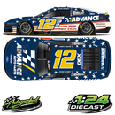 *Preorder* Ryan Blaney 2026 Advance Auto Parts Patriotic Autographed 1:24 Nascar Diecast