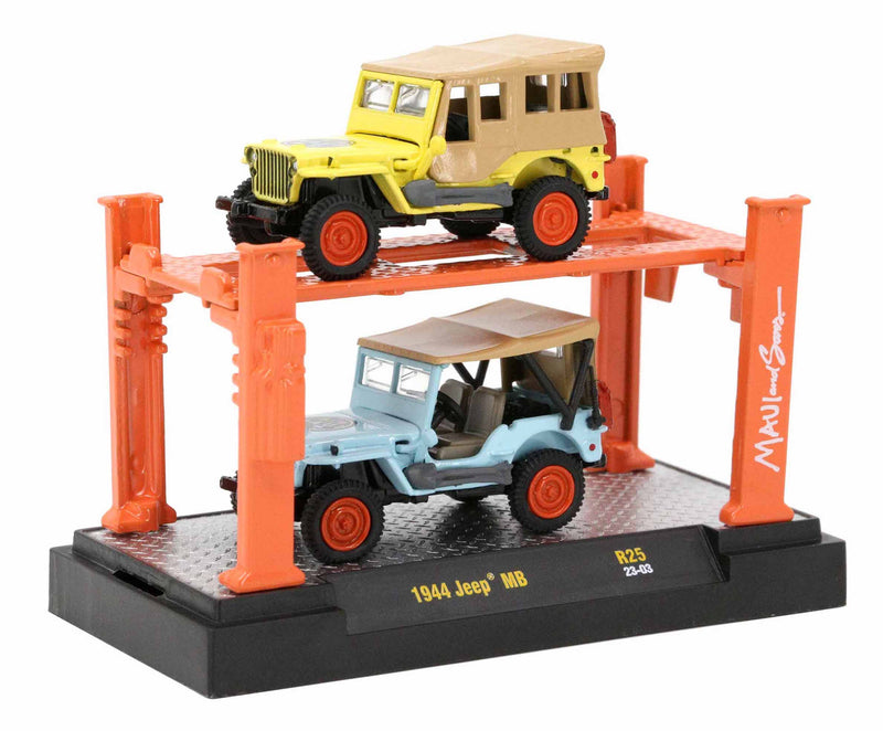 1944 Jeep MB Maui & Sons M2 Machines 1:64 Scale Auto Lifts Release 25