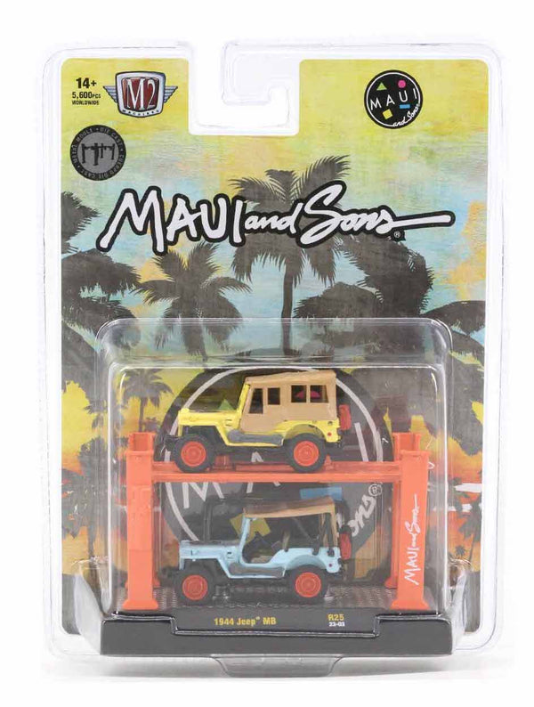 1944 Jeep MB Maui & Sons M2 Machines 1:64 Scale Auto Lifts Release 25