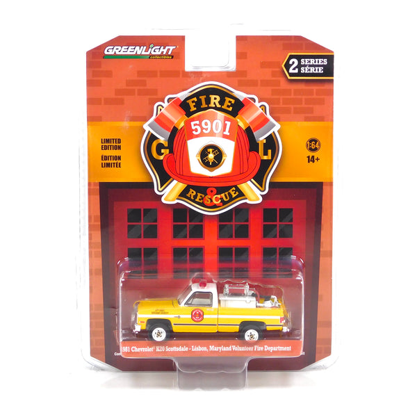 Fire & Rescue 67020B 1981 Chevrolet K20 Scottsdale Lisbon Volunteer Fire Department 1:64 Diecast