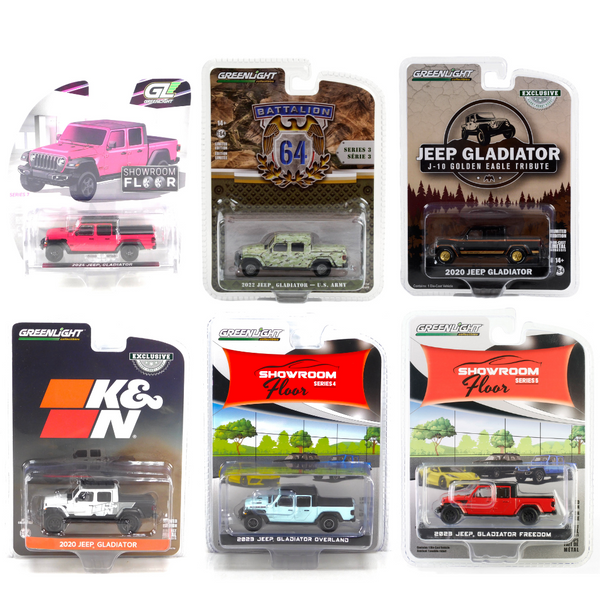 Greenlight Jeep Gladiator 6 Car Lot 1:64 Diecast