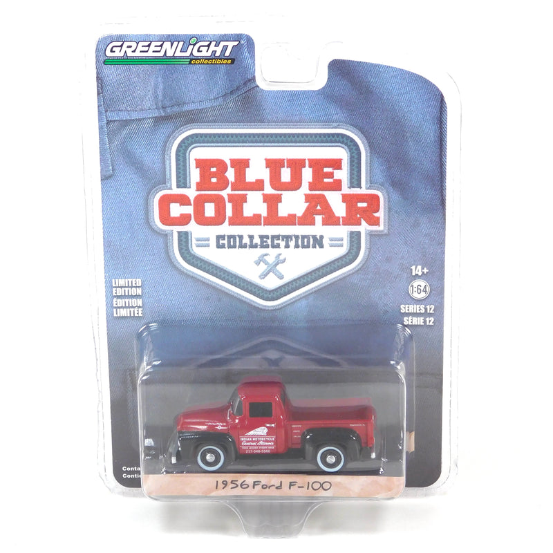 Blue Collar 35260A 1956 Ford F-100 Indian Motorcycle Service 1:64 Diecast