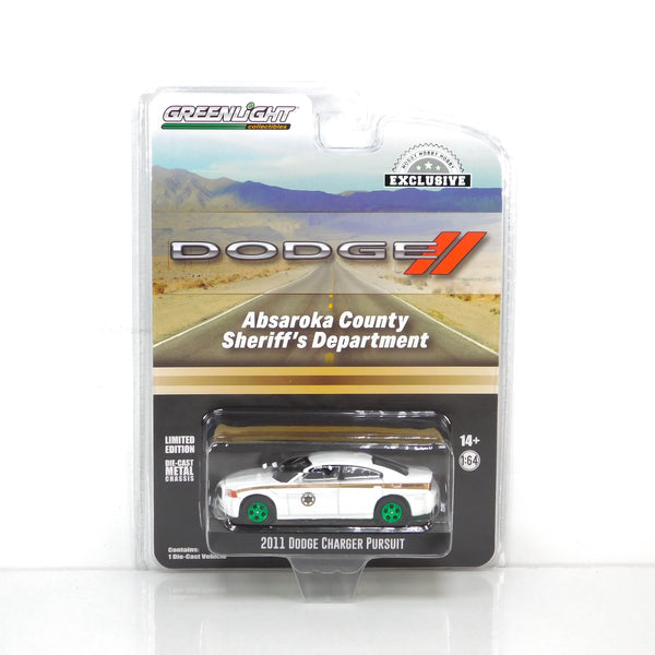 Green Machine Hobby Exclusive 30334 2011 Dodge Charger Pursuit Absaroka County 1:64 Diecast