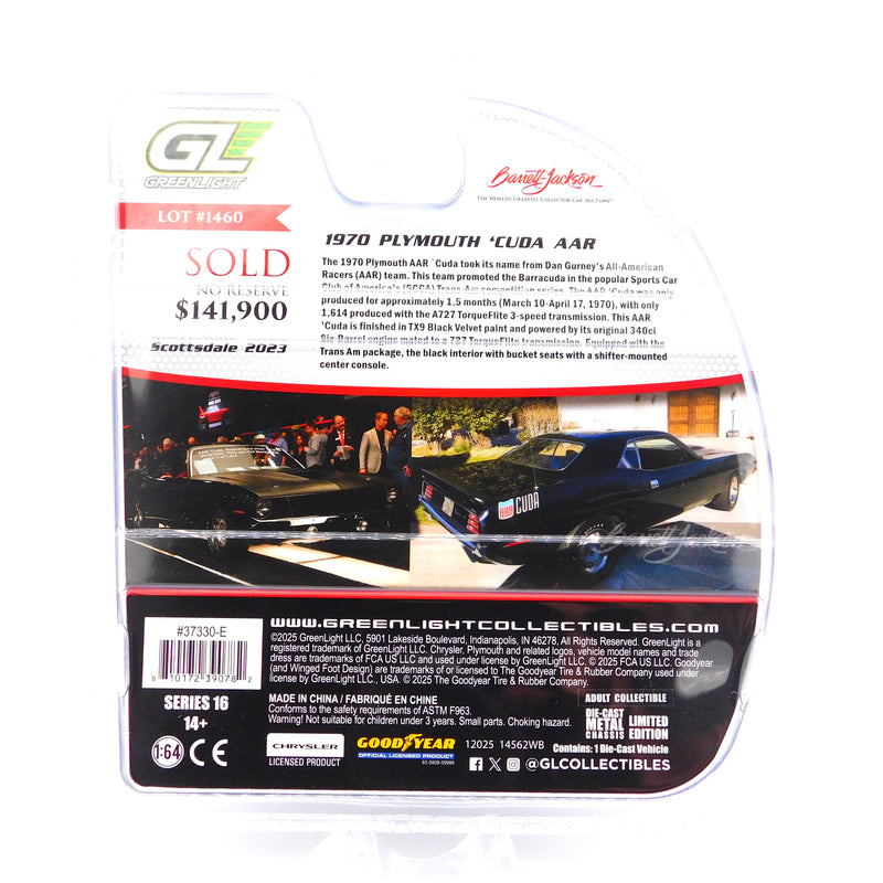 1970 Plymouth 'Cuda AAR 1:64 Diecast Barrett-Jackson Series 14
