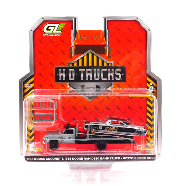 Chase 1985 Dodge Ram D350 Ramp and 1965 Dodge Coronet 1:64 Diecast H.D. Trucks (Copy)