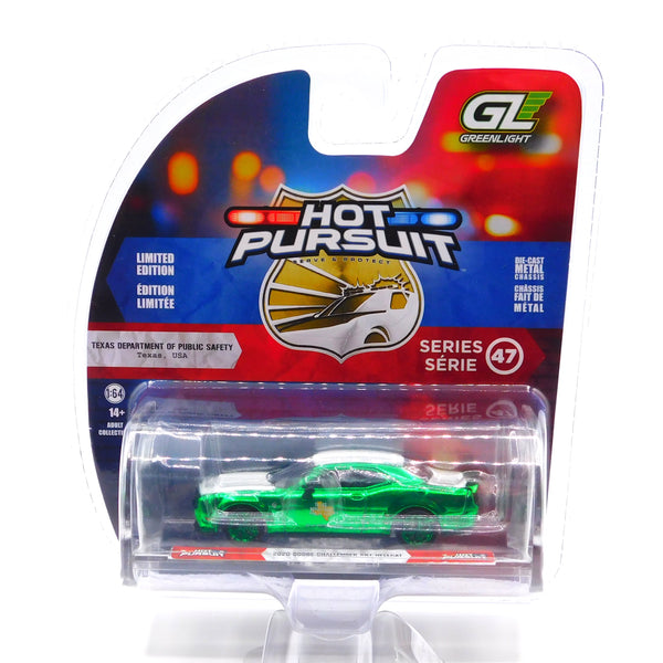 Green Machine Hot Pursuit 2020 Dodge Challenger SRT Hellcat Texas Public Safety 1:64 Diecast