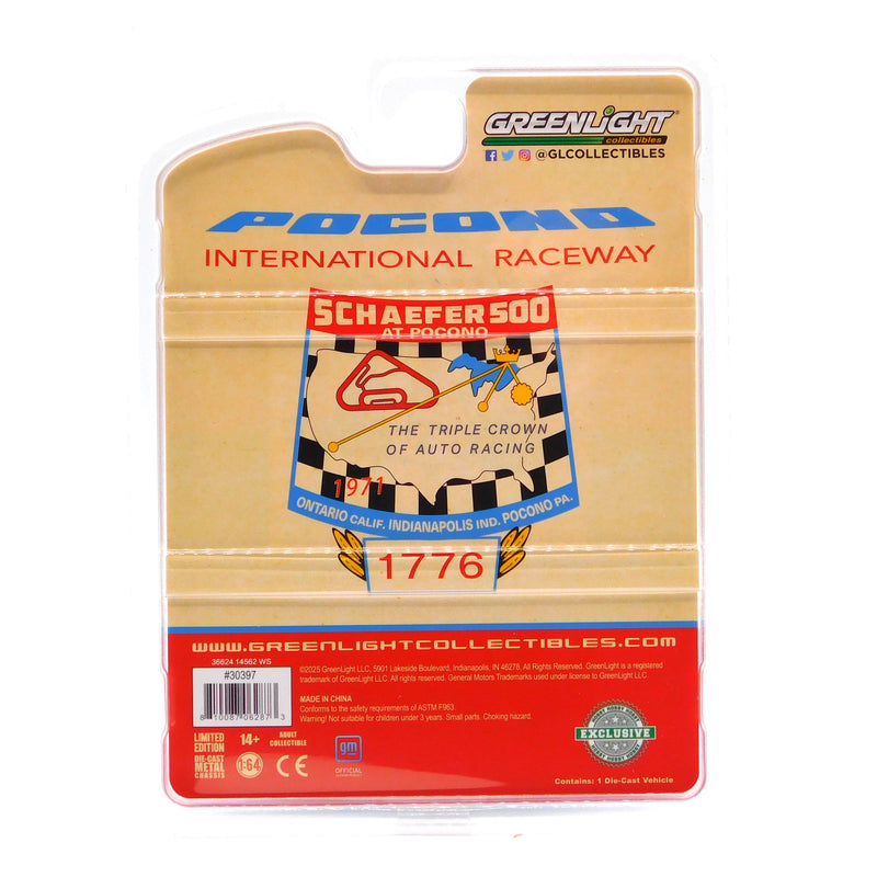 Green Machine 1971 Chevrolet Camaro 1971 Schaefer 500 at Pocono Pace Car 1:64 Diecast