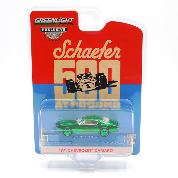 Green Machine 1971 Chevrolet Camaro 1971 Schaefer 500 at Pocono Pace Car 1:64 Diecast