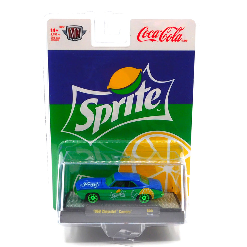 Chase 1969 Chevrolet Camaro Sprite M2 Machines 1:64 Scale Coca-Cola A55