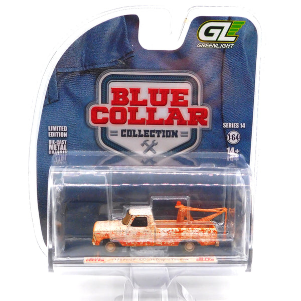 1973 Ford F-100 Weathered 1:64 Diecast Blue Collar Series 14