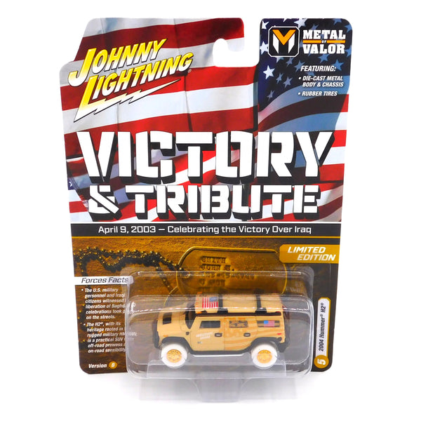 Chase 2004 Hummer H2 Wagon Veterans Sand Johnny Lightning Metal of Valor 1:64 Scale