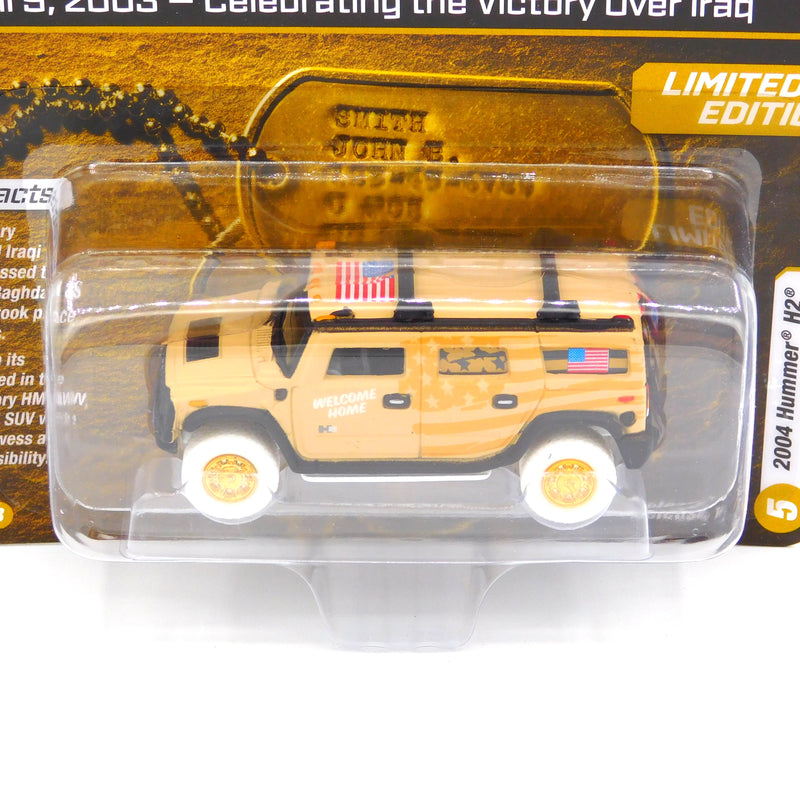 Chase 2004 Hummer H2 Wagon Veterans Sand Johnny Lightning Metal of Valor 1:64 Scale