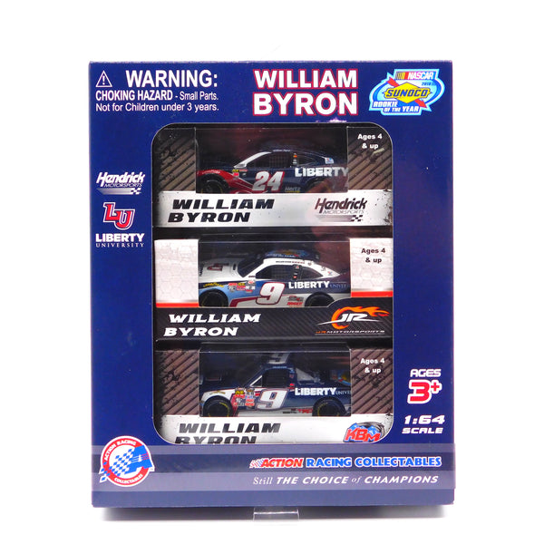 William Byron Liberty University Rookie of the Year 3 Car Set 1:64 Nascar Diecast