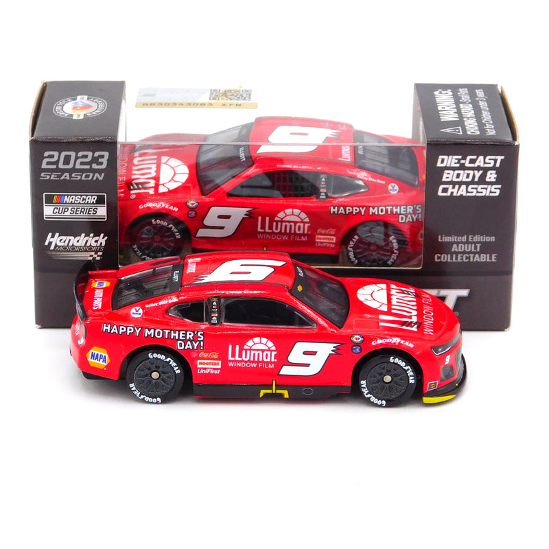 Chase Elliott 2023 Llumar Darlington Throwback Diecast Chassis 1:64 Nascar Diecast