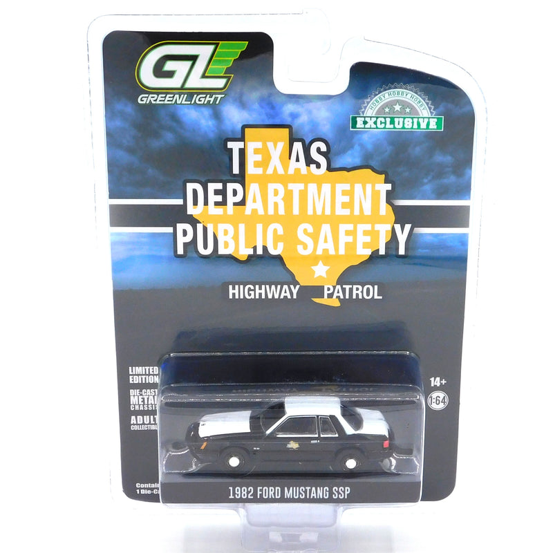 1982 Ford Mustang SSP Texas Public Safety 1:64 Diecast