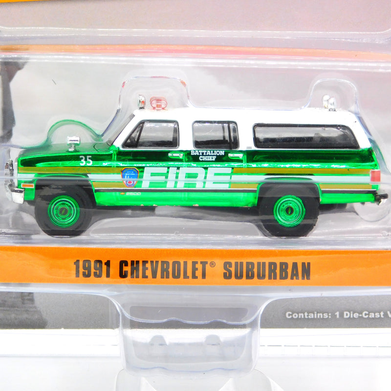 Green Machine 1991 Chevrolet Suburban FDNY Battalion Chief 1:64 Diecast