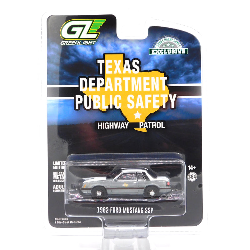 Raw Chase 1982 Ford Mustang SSP Texas Public Safety 1:64 Diecast