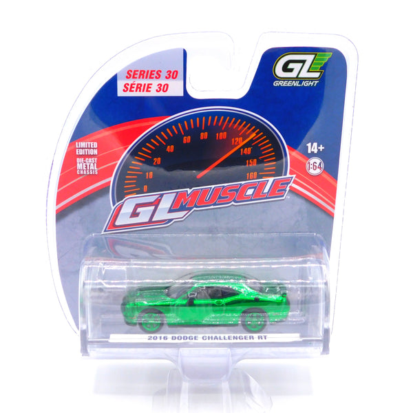 Green Machine 2016 Dodge Challenger RT 1:64 Diecast Greenlight Muscle Series 30 (Copy)
