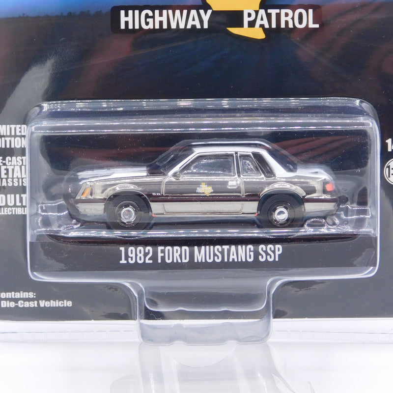 Chrome Chase 1982 Ford Mustang SSP Texas Public Safety 1:64 Diecast