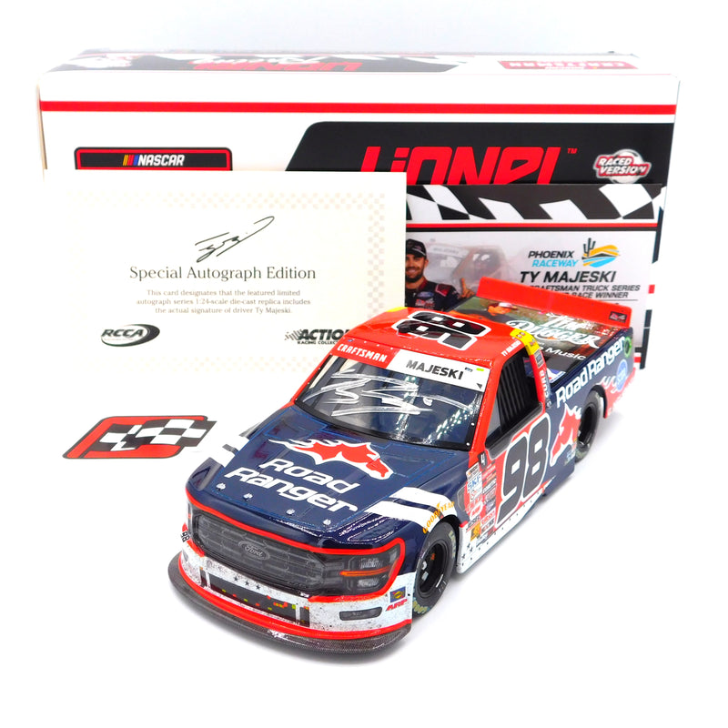 Ty Majeski 2024 Road Ranger Phoenix Win Autographed 1:24 Nascar Diecast