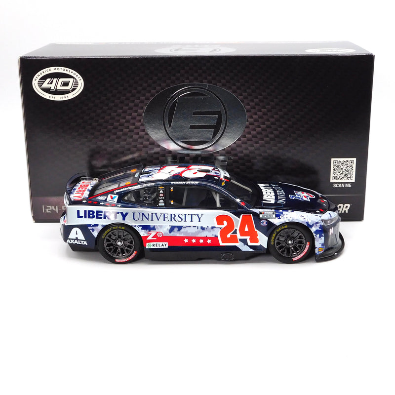 William Byron 2024 Liberty University Patriotic Elite 1:24 Nascar Diecast