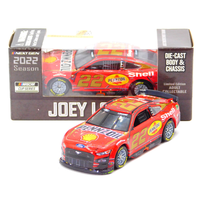 Joey Logano 2022 Pennzoil Throwback Darlington Win Diecast Chassis 1:64 Nascar Diecast
