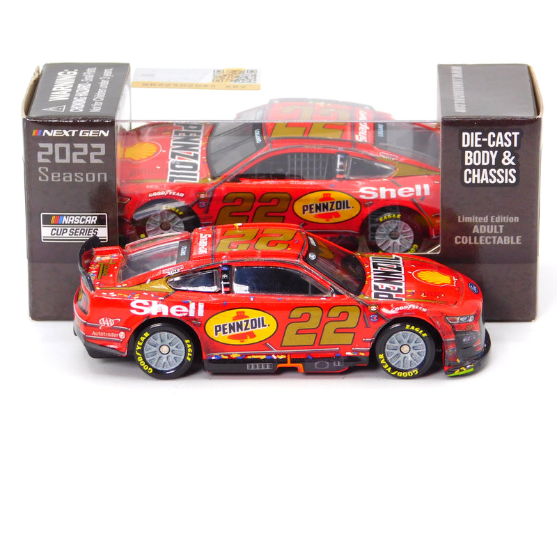 Joey Logano 2022 Pennzoil Throwback Darlington Win Diecast Chassis 1:64 Nascar Diecast