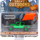 Green Machine 2008 Jeep Wrangler Unlimited The Great Outdoors Series 4 1:64 Diecast