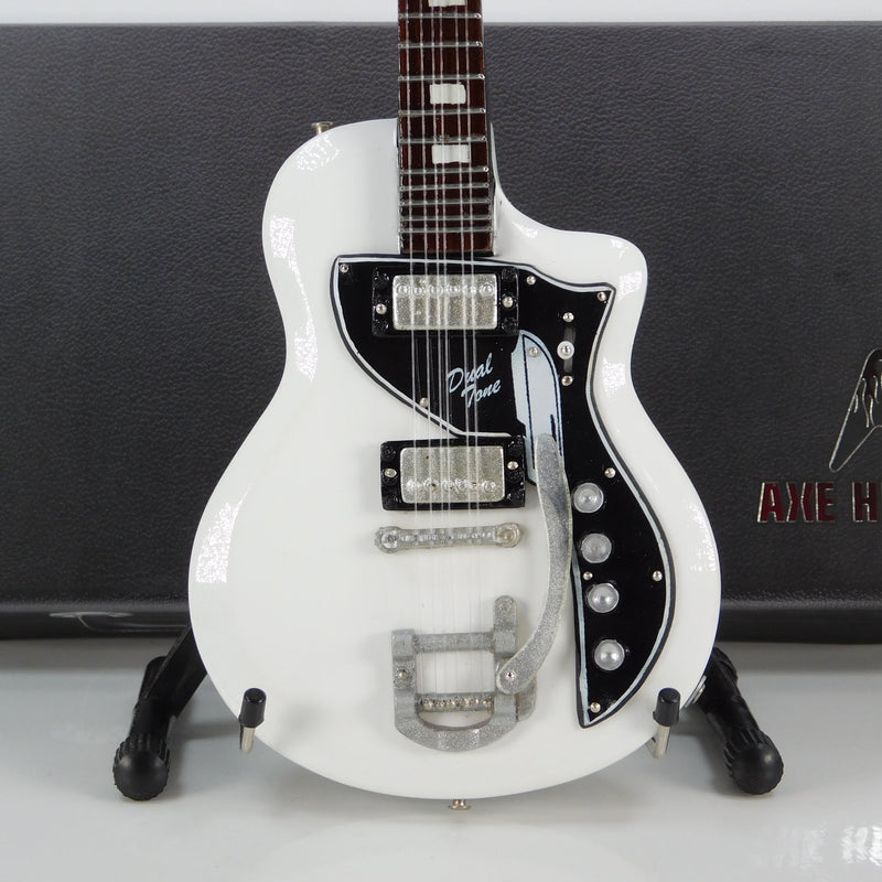 Axe Heaven David Bowie 1961 Dual Tone Supro White  Miniature Guitar Replica